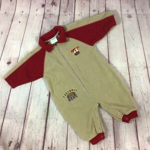 Okie Dokie Football Puppy Long Sleeve Fleece Outfit - Size 12 Months